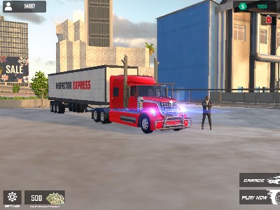 American Truck Car Driving